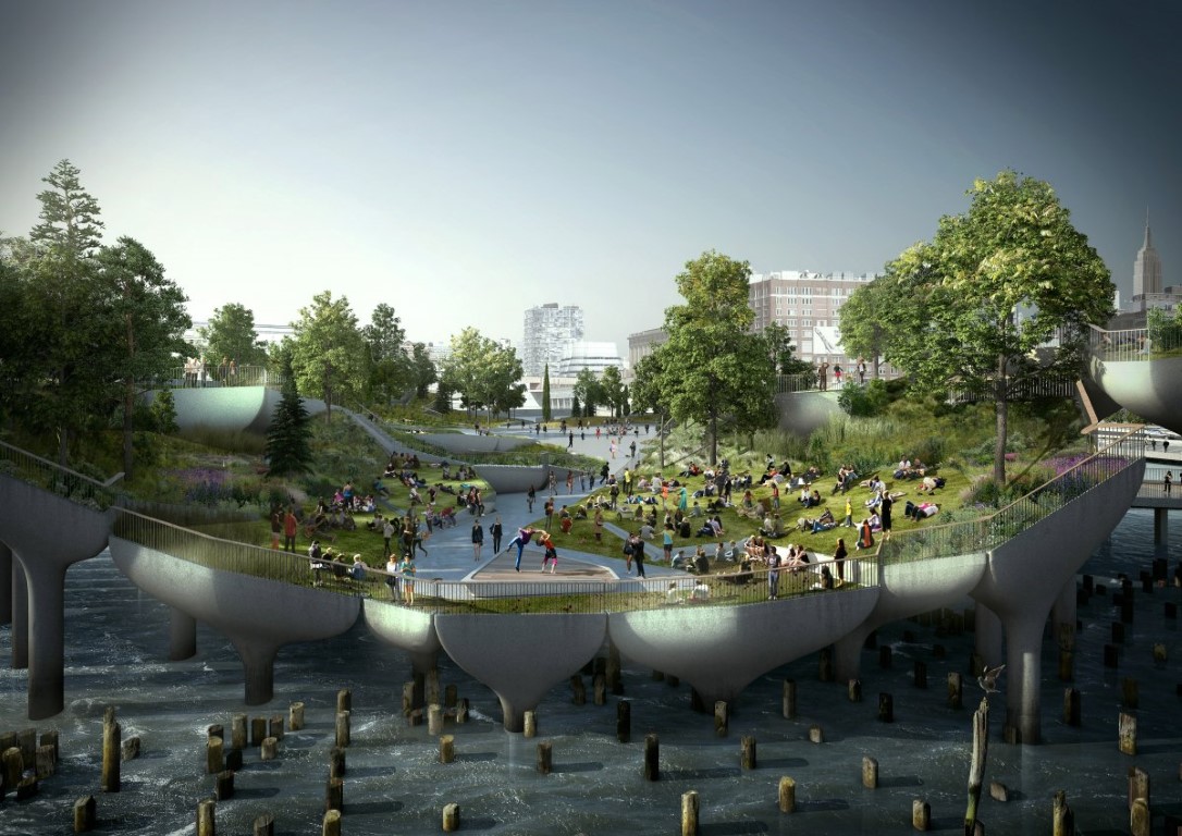 Sits atop 300 concrete columns.